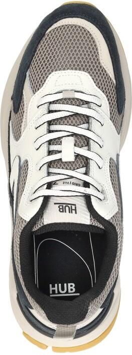 HUB Grid M37 suède sneakers grijs groen wit - Foto 8