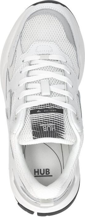 Hub Grid-w Sneakers Dames Leren Sneaker Wit - Foto 8
