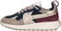 Kaotiko Detroit Glam Sneakers Dames Leren Sneaker Blauw - Thumbnail 2