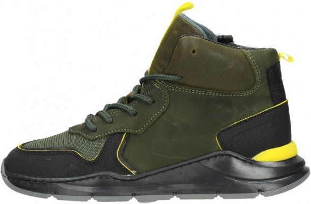 KEQ Jongens veterschoenen Hoog groen - Schoenen.nl