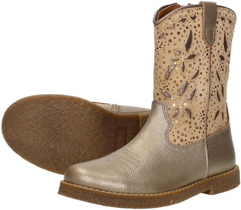 KEQ Enkellaarsjes goudkleur - Foto 4