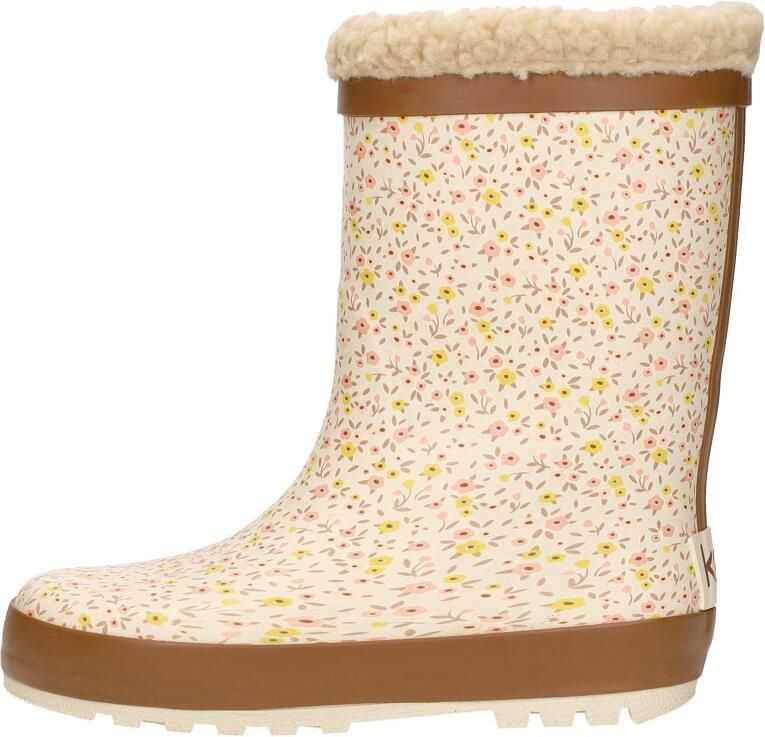 Keq Rainboot Fur Flower Print