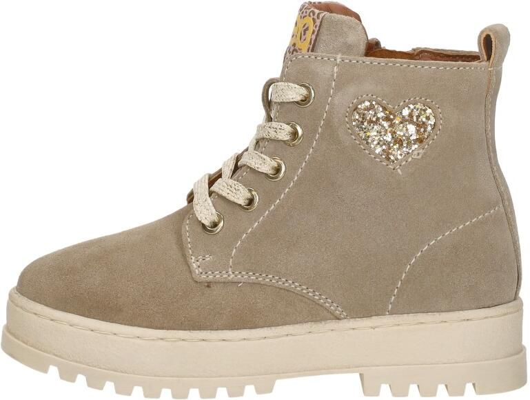KEQ Veterschoen hoog Veterschoen hoog beige - Foto 3