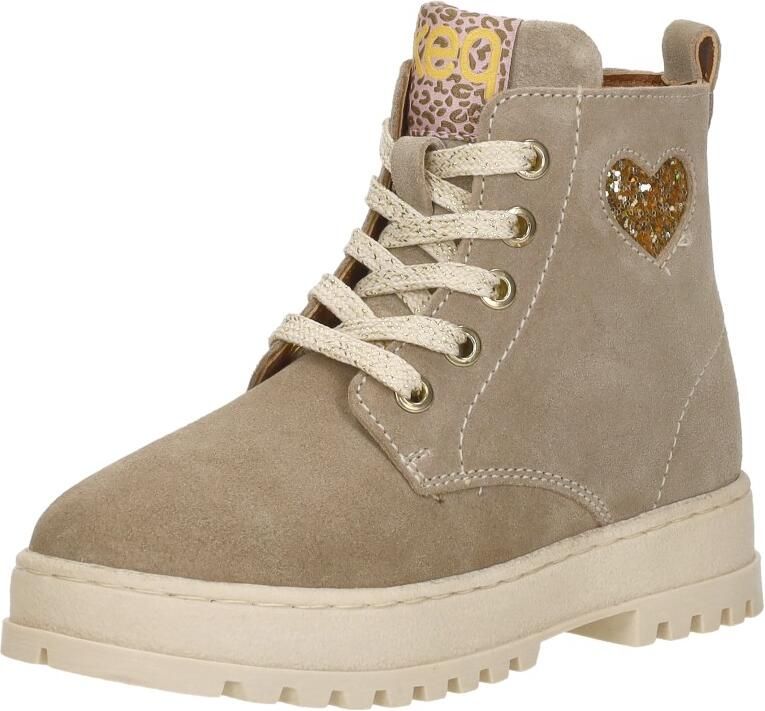 KEQ Veterschoen hoog Veterschoen hoog beige - Foto 2