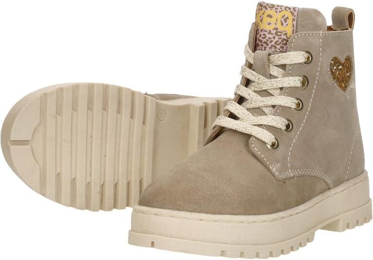 KEQ Veterschoen hoog Veterschoen hoog beige - Foto 4