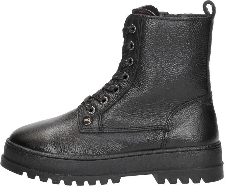 KEQ Veterschoen hoog Veterschoen hoog Zwart - Foto 2
