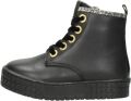KEQ Meisjes veterschoenen Veterschoen hoog Zwart - Zwart