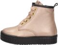 KEQ Meisjes veterschoenen Veterschoen hoog Champagne - Champagne
