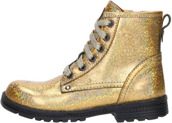KEQ Veterschoen hoog Veterschoen hoog goudkleur