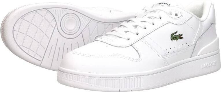 Lacoste T-clip Heren Schoenen Wit Maat: 42.5 Leer Foot Locker - Foto 11