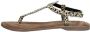 Lazamani Beige Sandalen met Dierenprint Multicolor Dames - Thumbnail 6