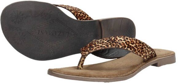 Lazamani Dames slippers Teenslippers cognac - Foto 5