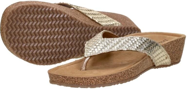 Laza i Leia Tjoe Wedge Slippers Goud - Foto 9