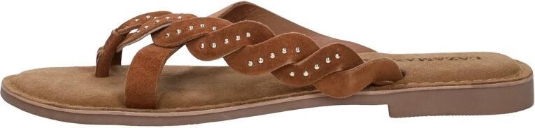 Lazamani Lena Dames Slippers Suede Tan - Foto 2