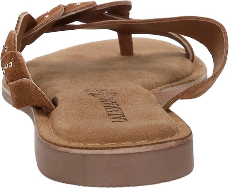 Lazamani Lena Dames Slippers Suede Tan - Foto 3