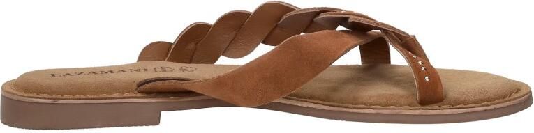 Lazamani Lena Dames Slippers Suede Tan - Foto 7