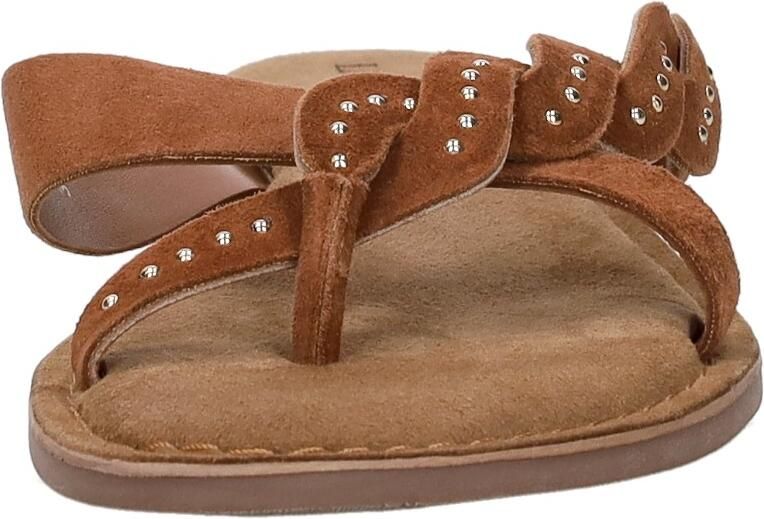 Lazamani Lena Dames Slippers Suede Tan - Foto 4