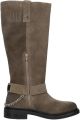 Lazamani Leslie Dames Laarzen Suède Taupe - Bruin