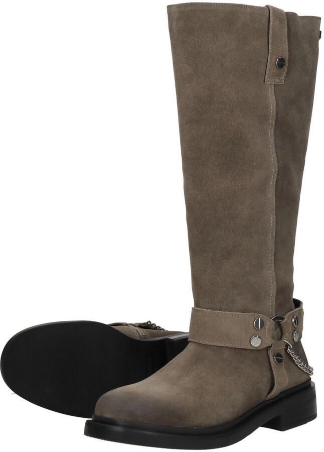 Lazamani Leslie Dames Laarzen Suede Taupe