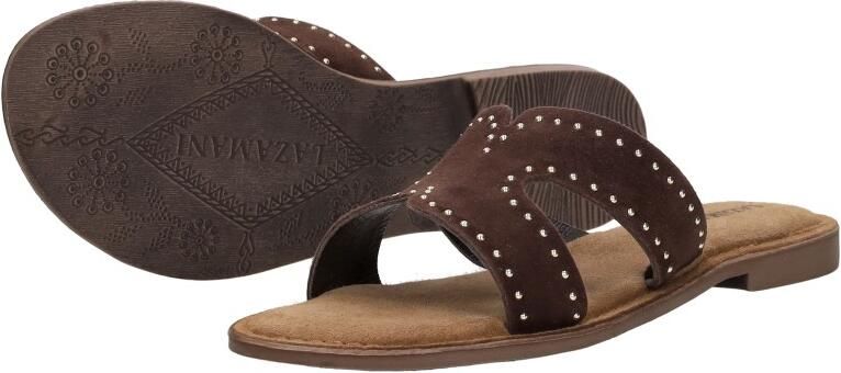 Laza i Lina Small Studs Slippers Bruin - Foto 6