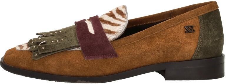 Lazamani Lola leren loafers met franjes cognac - Foto 7