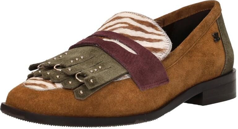 Lazamani Lola leren loafers met franjes cognac - Foto 8