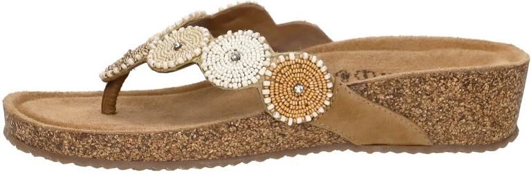 Toni Pons Mare Dames Teenslippers Suede Beige - Foto 7