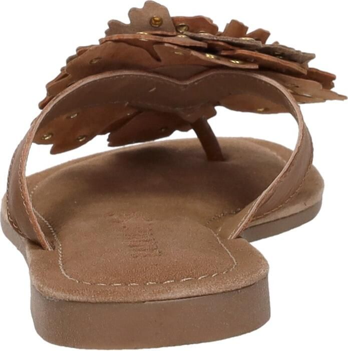 Lazamani Kira Dames Teenslippers Leer Tan - Foto 8