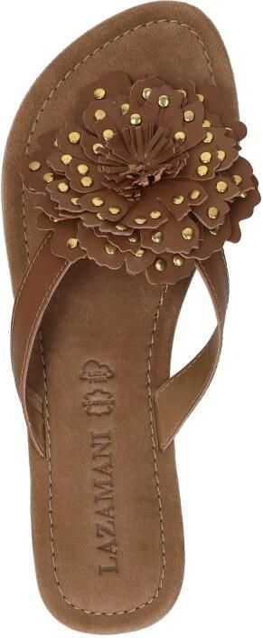Lazamani Kira Dames Teenslippers Leer Tan - Foto 11