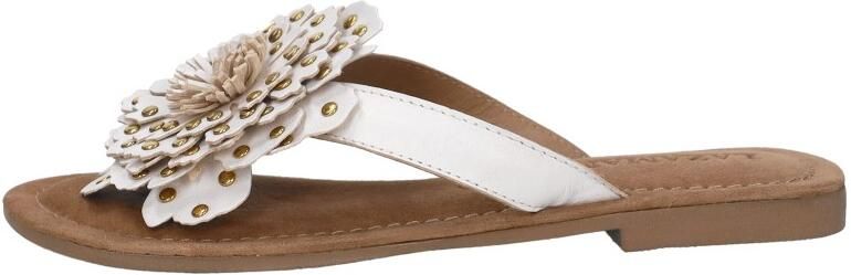 Lazamani Kira Dames Teenslippers Leer White - Foto 3