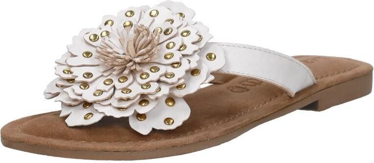 Lazamani Kira Dames Teenslippers Leer White - Foto 7