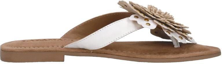 Lazamani Kira Dames Teenslippers Leer White - Foto 8