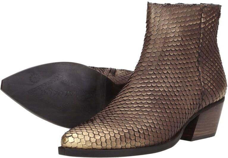 Laza i Phoebe Enkellaarsjes Leer Gold Brown - Foto 2