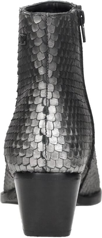 Lazamani Phoebe Dames Enkellaarsjes Leer Silver Black - Foto 4