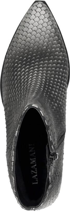 Lazamani Phoebe Dames Enkellaarsjes Leer Silver Black - Foto 5