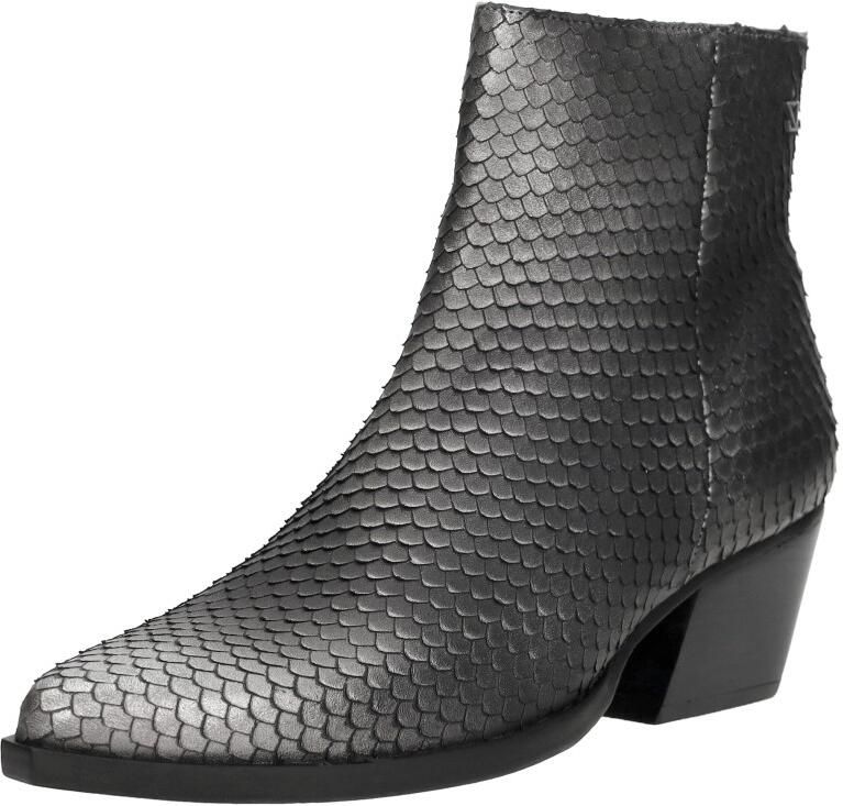 Lazamani Phoebe Dames Enkellaarsjes Leer Silver Black - Foto 3