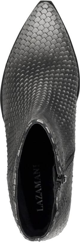 Lazamani Phoebe Dames Enkellaarsjes Leer Silver Black - Foto 7