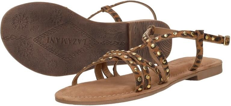 Lazamani Tova Dames Sandalen Suede Leopard - Foto 6
