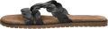 Lazamani zwarte leren slipper Zwart Leer Leren slippers Dames - Zwart