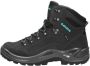 Lowa Renegade Mid GTX Narrow Wandelschoenen Dames Middengrijs Turkoois - Thumbnail 3