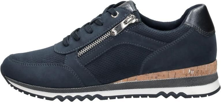 Marco Tozzi Sneakers met sleehak vrijetijdsschoen lage schoen veterschoen in vegan uitvoering - Foto 8