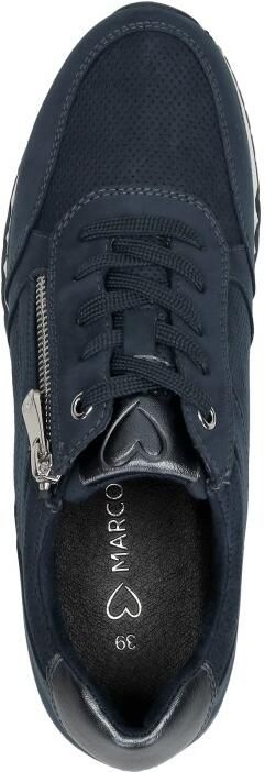 Marco Tozzi Sneakers met sleehak vrijetijdsschoen lage schoen veterschoen in vegan uitvoering - Foto 11