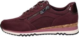 Marco Tozzi Sneakers met sleehak vrijetijdsschoen lage schoen veterschoen met buitenrits
