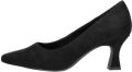 Marco tozzi Suède Pump met Unieke Hakvorm Black Dames - Zwart