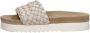 Maruti Beige Gevlochten Leren Slipper Billy White Dames - Thumbnail 3