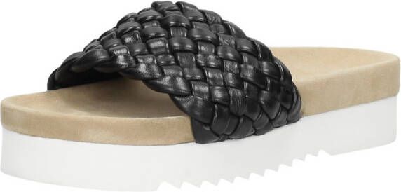 Maruti Zwarte Leren Gevlochten Slipper Billy Black Dames - Foto 7