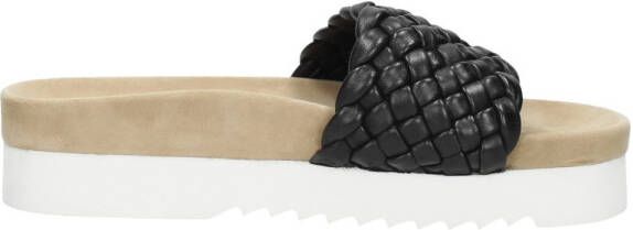 Maruti Zwarte Leren Gevlochten Slipper Billy Black Dames - Foto 9