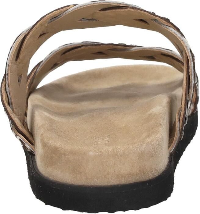 Maruti Evie Hairon Cow D04 Slippers Donker Bruin Koeienprint Leer Dames Bruin - Foto 10