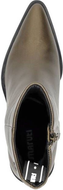 Maruti Gisele Leather Metallic Bronze Brons Leer Enkellaars met hak Dames - Foto 5