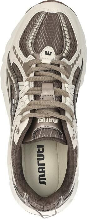 Maruti Nola Leather Offwhite V78 Sneakers Bruin Brons Wit Leer en Mesh Dames Bruin Brons Wit - Foto 9